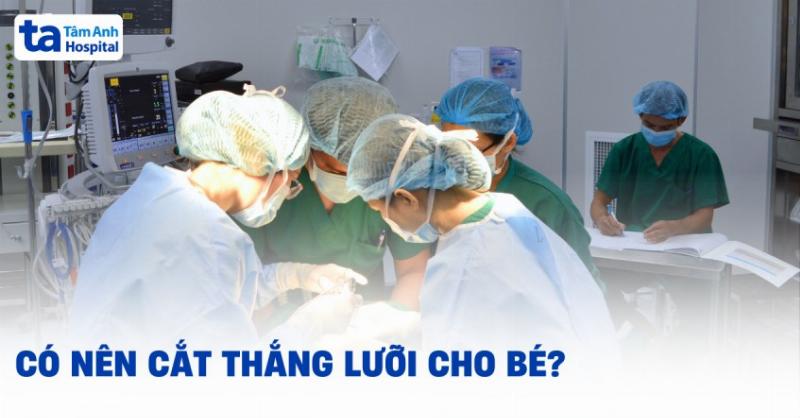Hình ảnh minh họa quá trình cắt dính thắng lưỡi, thủ thuật đơn giản